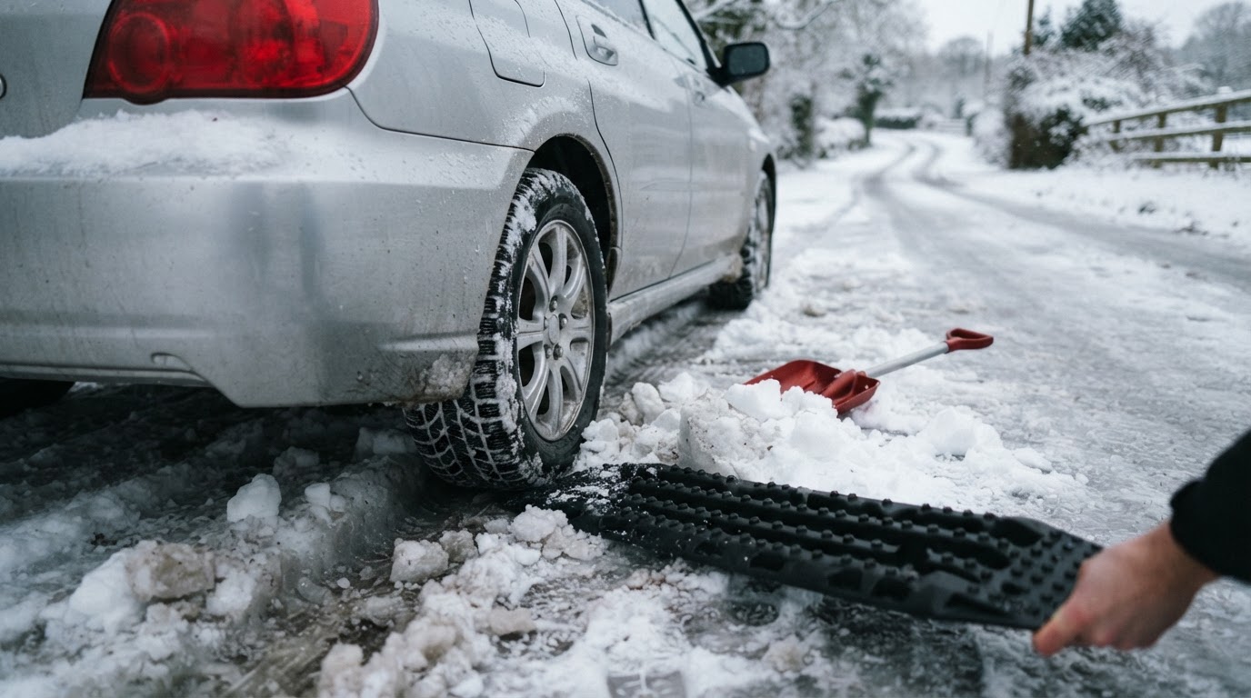 Car Stuck in Snow: What to Do (Step by Step)