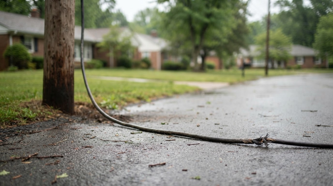 What to Do When a Power Line Is Down: Distance, Live Wires, and Electrocution Risk