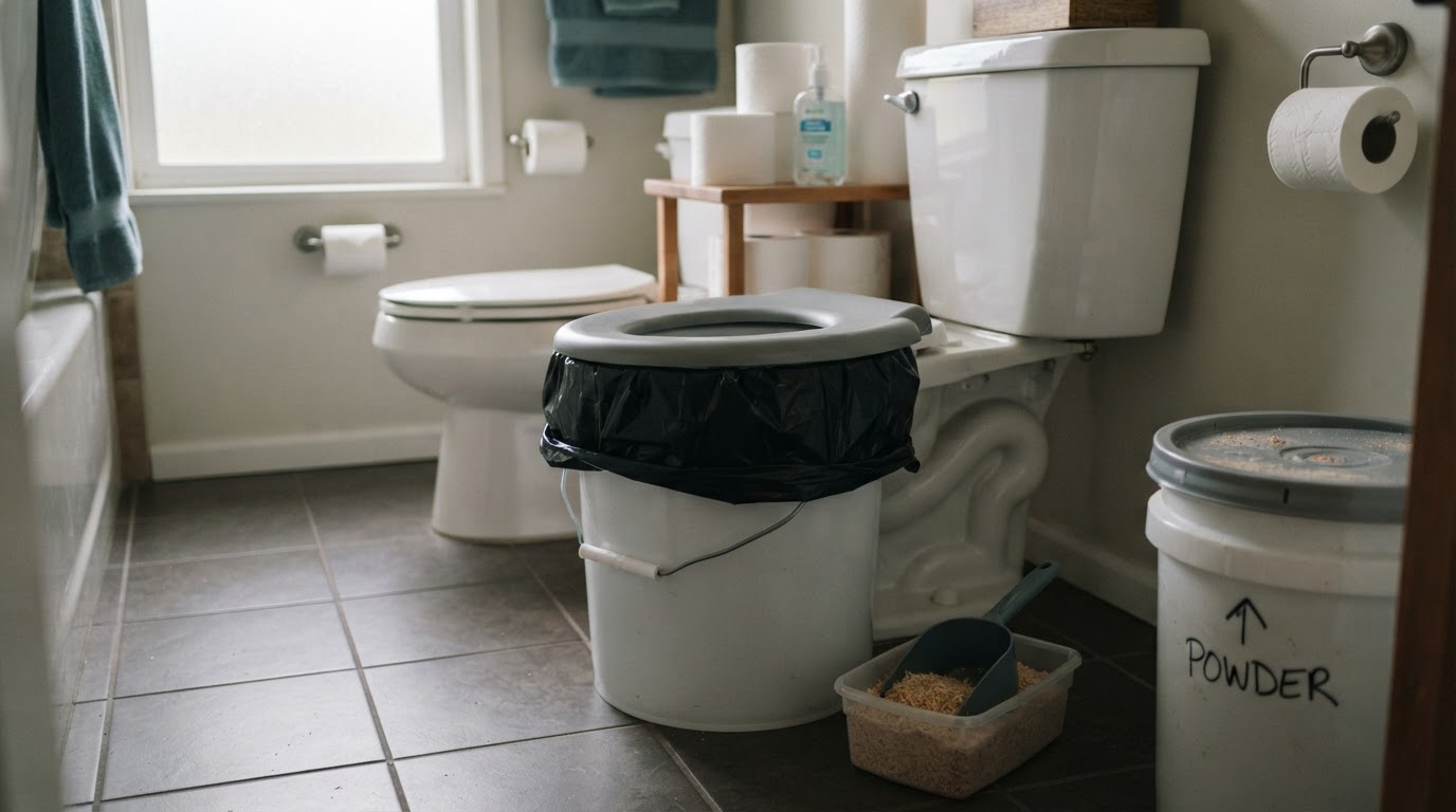 What to Do When the Toilet Won't Flush: The Emergency Bucket System