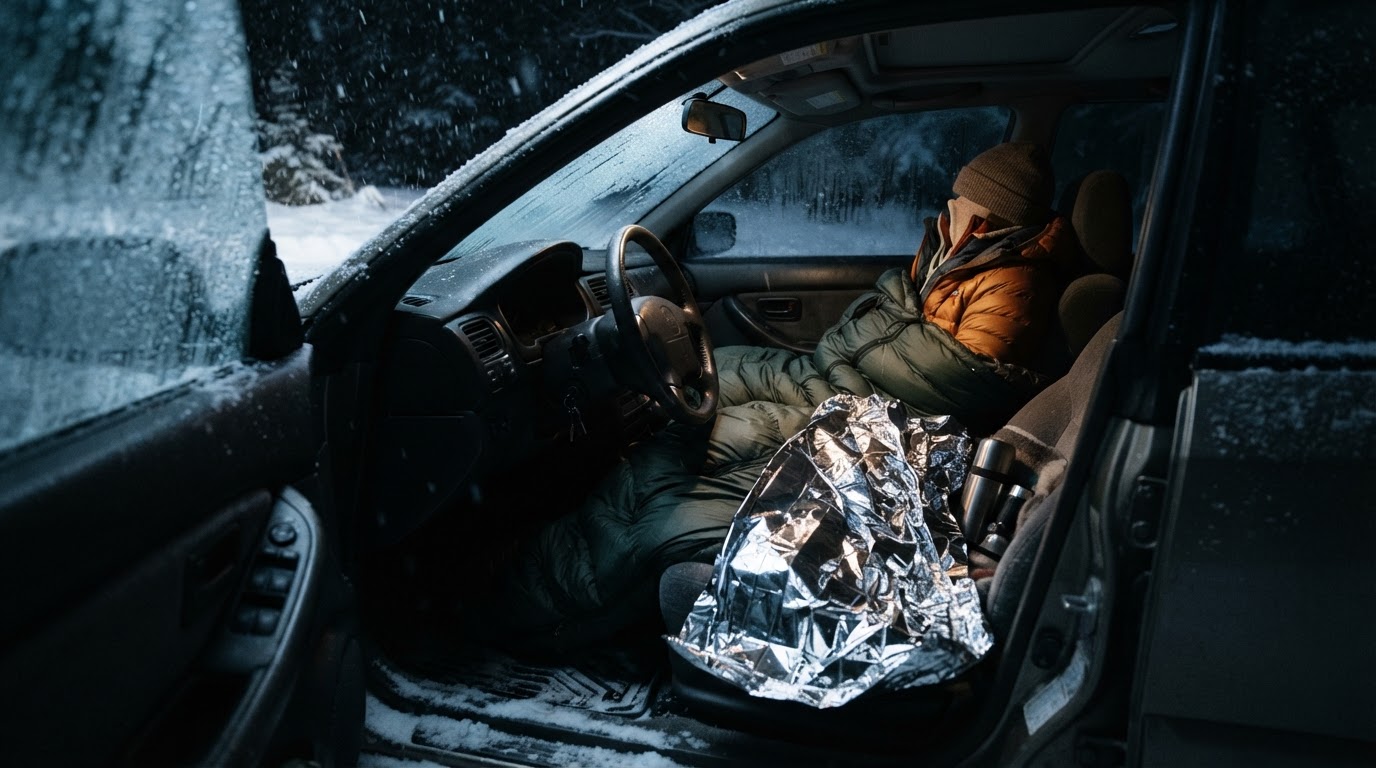 How to Stay Warm in a Car Without Heat (Stranded Overnight)